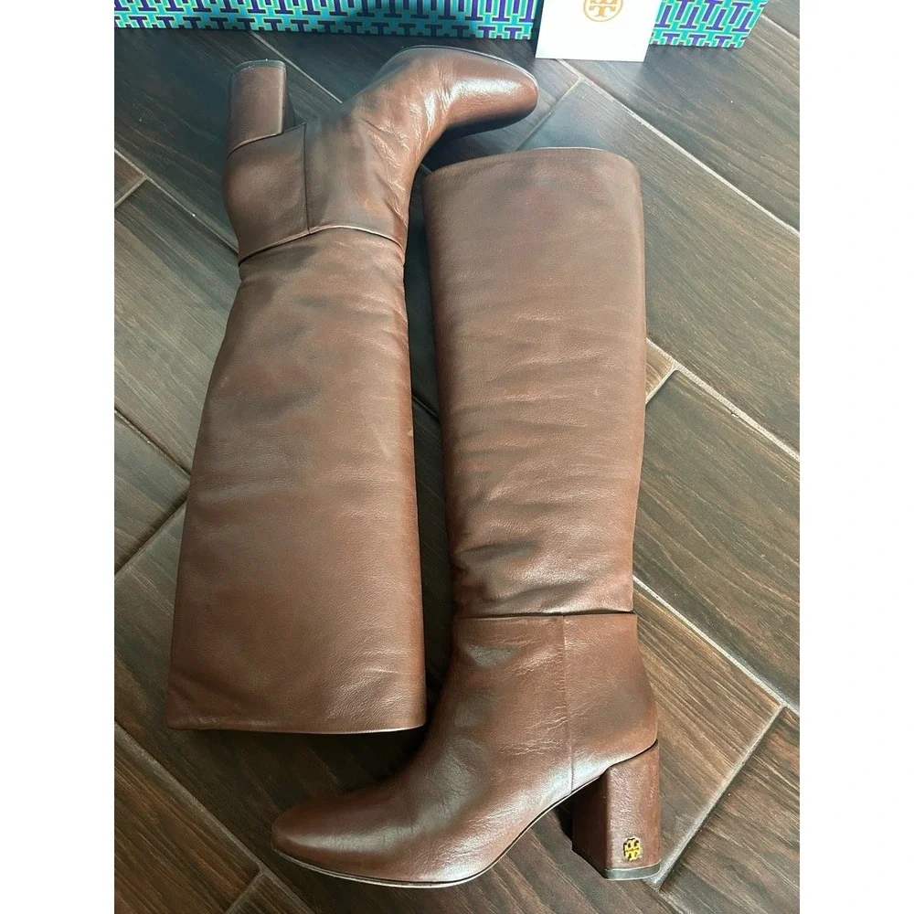 TORY BURCH Brooke slouchy‎ Boots 75mm Size 6.5